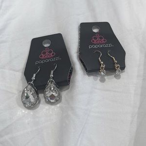 Paparazzi silver, and gold earrings